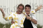 Tilburg, 3 Juli 2005
Oranje-kenner en liefhebber, Johan Vlemmix samen met Ad v d Hurh Andy de Witt