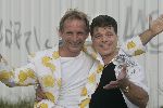 Tilburg, 3 Juli 2005
Oranje-kenner en liefhebber, Johan Vlemmix samen met Ad v d Hurh Andy de Witt