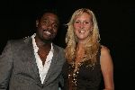 Amsterdam 30 juli 2005
Beurs mode accecoires.
John Williams met vriendin Gordon