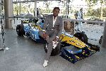 Amsterdam 30 juli 2005
Beurs mode accecoires.
John Williams  met formule 1 auto
