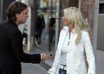 Amsterdam 23 juli 2005
Feestje in the Mansion in Amsterdam.
Angela Kluivert met  Johnny de Mol