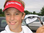 Halfweg, 26 Juli 2005 Golfclub Houtrak
Demonstratie en clubfitting van TaylorMade
Junior Smulders Hcp 2.1 met zijn nieuwe TaylorMade ijzers