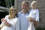 Wassenaar 17 juli 2005
Fotomoment met Maxima Amalia Prins Willem Alexander en Alexia bij hun woning 