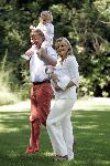 Wassenaar 17 juli 2005
Fotomoment met Maxima Amalia Prins Willem Alexander en Alexia bij hun woning 