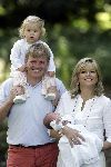 Wassenaar 17 juli 2005
Fotomoment met Maxima Amalia Prins Willem Alexander en Alexia bij hun woning 