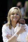 Wassenaar 17 juli 2005
Fotomoment met Maxima Amalia Prins Willem Alexander en Alexia bij hun woning 