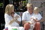 Wassenaar 17 juli 2005
Fotomoment met Maxima Amalia Prins Willem Alexander en Alexia bij hun woning 