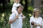 Wassenaar 17 juli 2005
Fotomoment met Maxima Amalia Prins Willem Alexander en Alexia bij hun woning 