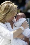 Wassenaar 17 juli 2005
Fotomoment met Maxima Amalia Prins Willem Alexander en Alexia bij hun woning 