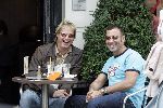 Amsterdam 16 juli 2005
Tony Neef en Stephen Stephanou op teras op pc hooftstraat