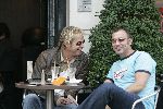 Amsterdam 16 juli 2005
Tony Neef en Stephen Stephanou op teras op pc hooftstraat