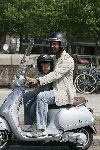 Amsterdam 13 juli 2005
Ruud Gullit met zijn zoon Maxim op vespa scooter