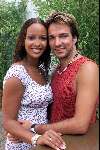 Amsterdam 26 juli 2001
Winterpresentatie van RTL 4 RTL 5 en Yorin.
Sonja Silva met Spiros