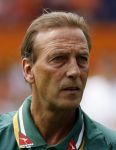 Rotterdam, 5 Juni 2006 Laatste oefeninterland nederlands elftal op weg naar het WK 2006 in Duitsland.
Nederland-Australie, eindstand 1-1
Johan Neeskens als assistent bondscoach van Australie
© Edwin van Zandvoort