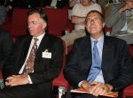 Eindhoven, 14 Juni 2006
Opening door minister Laurens Jan Brinkhorst van het Innovatieprogramma NANO lectronica en embedded systemen in het Evoluon te Eindhoven. hier op de foto met Burgemeester Sakkers van Eindhoven