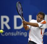Rosmalen, 23 Juni 2006 Ordina Open 2006
Halve finale Mario Ancic tegen Marcos Baghdatis 7-6 & 6-3
© Foto Edwin van Zandvoort