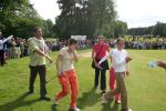Valkenswaard, 4 Juni 2006
Finaledag KLM Ladies Open 2006
De winnares uit Frankrijk, Stephanie Arricau met enkele frans kollega's die als traditie de winnares in het water gooien ( indien mogelijk ) of anders met water overgieten
