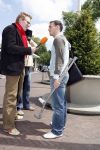 Amsterdam 6 juni 2006
Vertrek Nederlands elftal vanaf het hilton in Amsterdam naar WK.
Wesley sneijder met krukken