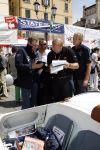 Brescia 17 mei 2007
Start van de 80e mille miglia. State of art is daar een van de sponsors. Allard Kalff en Harm Legrau