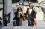Amsterdam 31 mei 2007
Belinda Meuldijk met advocaat bij de rechtbank van Amsterdam waar ze een rechtzaak heeft tegen weekblad prive.