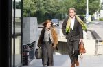 Amsterdam 31 mei 2007
Belinda Meuldijk met advocaat bij de rechtbank van Amsterdam waar ze een rechtzaak heeft tegen weekblad prive.