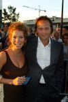 Amsterdam 2 september 2002
Premiere Oesters van Namkee in Pathe Arena
Frederique Huydts met vriend Daniel de Lange