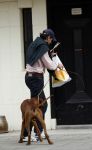Amsterdam 30 mei 2007
Edwin de Roy v Zuydewijn met zijn hond op straat.