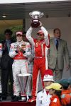 Monaco 27 mei 2007
Grand Prix formule 1 in Monaco. Prins Albert van Monaco Ernst v Hannover Lewis Hamilton Fernando Alonso en Felippe Massa