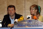 Amsterdam 7 juni 2007
De ouders van de ontvoerde Madeleine Mc Cann geven persconferentie in het Hilton. Gerry en Kate Mc Cann zijn op doorreis in Europa om overal aandacht te krijgen voor de ontvoering.