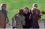 Apeldoorn, 3 Januari 1998
Koningin Beatrix verwelkomt haar twee zussen Prinses Margriet en Prinses Irene, verder haar zoon Prins willem alexander en haar man Prins Claus