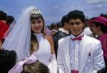 Rio de Janeiro Brazilie 21 Oktober 1988, Trouwen romario met zijn eerste vrouw Monica op de penaltystip waar hij als jeugdig spelertje voetbalde