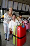 Schiphol 19 juni 2007
Wolter Kroes en zijn vrouw Tessa vertrekken vanaf Schiphol voor hun huwelijksreis naar Aruba.