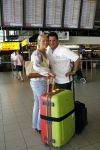 Schiphol 19 juni 2007
Wolter Kroes en zijn vrouw Tessa vertrekken vanaf Schiphol voor hun huwelijksreis naar Aruba.