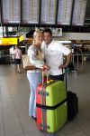 Schiphol 19 juni 2007
Wolter Kroes en zijn vrouw Tessa vertrekken vanaf Schiphol voor hun huwelijksreis naar Aruba.