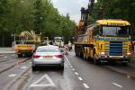 Apeldoorn, 8 Mei 2009
Speciale Herdenkingsdienst voor de slachtoffers van de ramp op Koninginnedag
Veel Politie, overal afzettingen met grote betonblokken.
Afzetting bij de Naald in Apeldoorn
Foto Peter Smulders