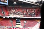 Amsterdam 10 mei 2009
Ajax-fc twente in de arena. De harde kern ajax supporters komt de eerste helft niet kijken en heeft spanddoeken opgehangen om te protesteren tegen het beleid bij ajax.
Peter Smulders bv