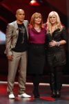 Hilversum 1 mei 2009
Halve finale van x factor in studio 22. Angela Groothuizen met Roan en Rachel
Peter Smulders bv