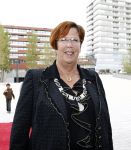Almere 17 september 2008
Prinses Annette en burgemeester Annemarie Jorritsma bij de opening van de HVC Arttour.
