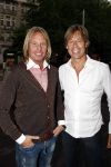 Amsterdam 19 juli 2008
Feestje vanwege het 15 jarig bestaan van Bjorn Borg in de stadsschouwburg. 
Antoine Brard met een vriend