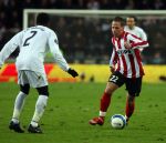 Eindhoven, 12 Maart 2008
UEFA 1/8 finale PSV-Tottenham Hotspur, eindstand 0-1
PSV wint na verlenging en straschoppen met 6-5 en gaat door naar de 1/4 Finale
Balasz Dzsudzsak in duel met Pascal Chimbonda