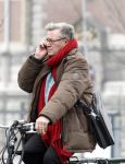 Amsterdam 20 februari 2008
Barry Stevens met gsm op de fiets.
Peter Smulders bv