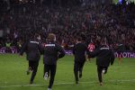 Eindhoven, 12 Maart 2008
UEFA 1/8 finale PSV-Tottenham Hotspur FC, eindstand 0-1
PSV wint na verlenging en straschoppen met 6-5 en gaat door naar de 1/4 Finale
Danny Koevermans Ismail Aissati en Mike Zonneveld
Ibrahim Afellay in het pak
