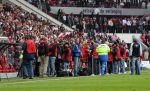 Eindhoven, 13 April 2008 Kampioenswedstrijd PSV-FC Twente, eindstand 1-1 Seizoen 2007/2008. PSV daardoor nog niet kampioen.
Veel persfotografen met o.a. Bob v d Cruijsem