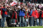 Eindhoven, 13 April 2008 Kampioenswedstrijd PSV-FC Twente, eindstand 1-1 Seizoen 2007/2008. PSV daardoor nog niet kampioen.
Veel persfotografen met o.a. Bob v d Cruijsem en Rene Bouwman