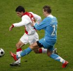 Amsterdam, 30 Januari 2008 Kompetitiewedstrijd AJAX-PSV, eindstand 0-2
Seizoen 2007/2008
Bruno Silva in duel met Dzsudzsak