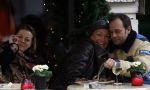 Amsterdam 8 januari 2007
Carlo Boszhard en Viola Holt met dochter op terras van pc hooftstraat.