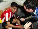 Arnhem, 20 April 2008 Kompetitiewedstrijd Vitesse-PSV, eindstand 0-1 Seizoen 2007/2008
PSV Landskampioen
Carlos Salcido