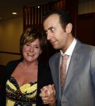 Amsterdam 1 maart 2009
Modeshow Paul Schulten in het Okura hotel. Catherine Keyl met een vriend
Peter Smulders bv
