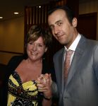 Amsterdam 1 maart 2009
Modeshow Paul Schulten in het Okura hotel. Catherine Keyl met een vriend
Peter Smulders bv