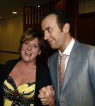 Amsterdam 1 maart 2009
Modeshow Paul Schulten in het Okura hotel. Catherine Keyl met een vriend
Peter Smulders bv